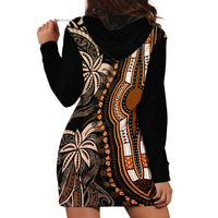 Polynesia Dashiki Hoodie Dress Polynesia and Africa Traditional Special Together Gold - Wonder Print Shop