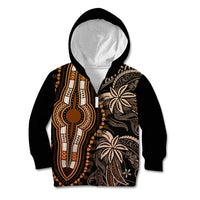 Polynesia Dashiki Kid Hoodie Polynesia and Africa Traditional Special Together Gold - Wonder Print Shop