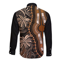 Polynesia Dashiki Long Sleeve Button Shirt Polynesia and Africa Traditional Special Together Gold - Wonder Print Shop