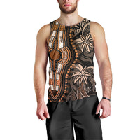 Polynesia Dashiki Men Tank Top Polynesia and Africa Traditional Special Together Gold - Wonder Print Shop