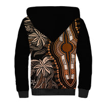 Polynesia Dashiki Sherpa Hoodie Polynesia and Africa Traditional Special Together Gold - Wonder Print Shop
