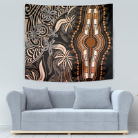 Polynesia Dashiki Tapestry Polynesia and Africa Traditional Special Together Gold - Wonder Print Shop
