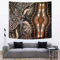 Polynesia Dashiki Tapestry Polynesia and Africa Traditional Special Together Gold - Wonder Print Shop
