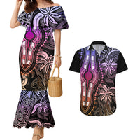 Polynesia Dashiki Couples Matching Mermaid Dress and Hawaiian Shirt Polynesia and Africa Traditional Special Together Pastel LT9 - Wonder Print Shop