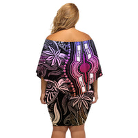Polynesia Dashiki Family Matching Off Shoulder Short Dress and Hawaiian Shirt Polynesia and Africa Traditional Special Together Pastel LT9 - Wonder Print Shop