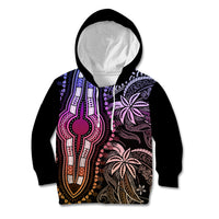 Polynesia Dashiki Kid Hoodie Polynesia and Africa Traditional Special Together Pastel - Wonder Print Shop