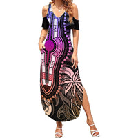 Polynesia Dashiki Summer Maxi Dress Polynesia and Africa Traditional Special Together Pastel - Wonder Print Shop