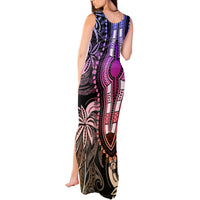 Polynesia Dashiki Tank Maxi Dress Polynesia and Africa Traditional Special Together Pastel - Wonder Print Shop
