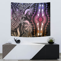 Polynesia Dashiki Tapestry Polynesia and Africa Traditional Special Together Pastel - Wonder Print Shop
