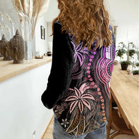 Polynesia Dashiki Women Casual Shirt Polynesia and Africa Traditional Special Together Pastel - Wonder Print Shop