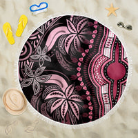Polynesia Dashiki Beach Blanket Polynesia and Africa Traditional Special Together Pink LT9 - Wonder Print Shop