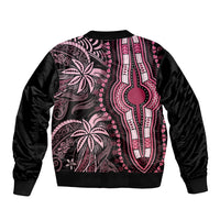 Polynesia Dashiki Bomber Jacket Polynesia and Africa Traditional Special Together Pink LT9 - Wonder Print Shop