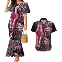 Polynesia Dashiki Couples Matching Mermaid Dress and Hawaiian Shirt Polynesia and Africa Traditional Special Together Pink LT9 - Wonder Print Shop