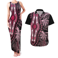 Polynesia Dashiki Couples Matching Tank Maxi Dress and Hawaiian Shirt Polynesia and Africa Traditional Special Together Pink LT9 - Wonder Print Shop