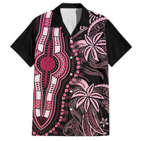 Polynesia Dashiki Family Matching Long Sleeve Bodycon Dress and Hawaiian Shirt Polynesia and Africa Traditional Special Together Pink LT9 - Wonder Print Shop