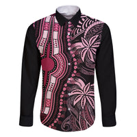 Polynesia Dashiki Family Matching Puletasi Dress and Hawaiian Shirt Polynesia and Africa Traditional Special Together Pink - Wonder Print Shop