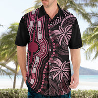 Polynesia Dashiki Hawaiian Shirt Polynesia and Africa Traditional Special Together Pink - Wonder Print Shop