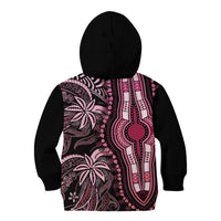 Polynesia Dashiki Kid Hoodie Polynesia and Africa Traditional Special Together Pink - Wonder Print Shop