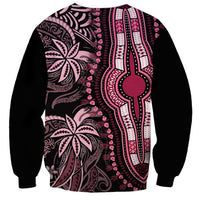 Polynesia Dashiki Sweatshirt Polynesia and Africa Traditional Special Together Pink - Wonder Print Shop