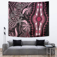 Polynesia Dashiki Tapestry Polynesia and Africa Traditional Special Together Pink - Wonder Print Shop