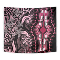 Polynesia Dashiki Tapestry Polynesia and Africa Traditional Special Together Pink - Wonder Print Shop