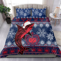 Samoa Manuia Le Kirisimasi Bedding Set Samoan Fishing Tribal Pattern Christmas Vibe LT9 - Wonder Print Shop