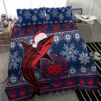 Samoa Manuia Le Kirisimasi Bedding Set Samoan Fishing Tribal Pattern Christmas Vibe LT9 - Wonder Print Shop