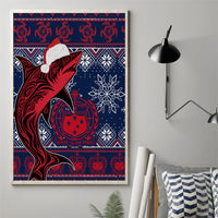 Samoa Manuia Le Kirisimasi Canvas Wall Art Samoan Fishing Tribal Pattern Christmas Vibe LT9 - Wonder Print Shop