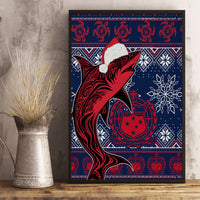 Samoa Manuia Le Kirisimasi Canvas Wall Art Samoan Fishing Tribal Pattern Christmas Vibe LT9 - Wonder Print Shop