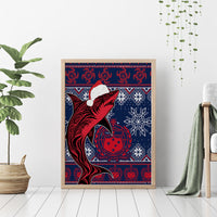 Samoa Manuia Le Kirisimasi Canvas Wall Art Samoan Fishing Tribal Pattern Christmas Vibe LT9 - Wonder Print Shop