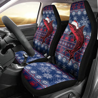 Samoa Manuia Le Kirisimasi Car Seat Cover Samoan Fishing Tribal Pattern Christmas Vibe LT9 - Wonder Print Shop