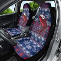 Samoa Manuia Le Kirisimasi Car Seat Cover Samoan Fishing Tribal Pattern Christmas Vibe LT9 - Wonder Print Shop