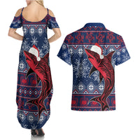 Samoa Manuia Le Kirisimasi Couples Matching Summer Maxi Dress and Hawaiian Shirt Samoan Fishing Tribal Pattern Christmas Vibe LT9 - Wonder Print Shop