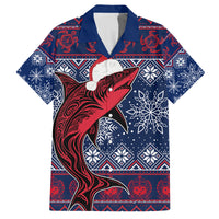 Samoa Manuia Le Kirisimasi Family Matching Off Shoulder Short Dress and Hawaiian Shirt Samoan Fishing Tribal Pattern Christmas Vibe LT9 - Wonder Print Shop