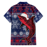 Samoa Manuia Le Kirisimasi Family Matching Off Shoulder Short Dress and Hawaiian Shirt Samoan Fishing Tribal Pattern Christmas Vibe LT9 - Wonder Print Shop