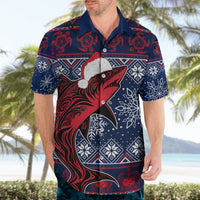 Samoa Manuia Le Kirisimasi Hawaiian Shirt Samoan Fishing Tribal Pattern Christmas Vibe - Wonder Print Shop