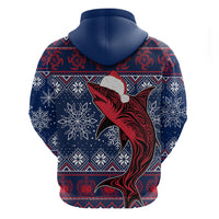 Samoa Manuia Le Kirisimasi Hoodie Samoan Fishing Tribal Pattern Christmas Vibe - Wonder Print Shop