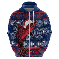 Samoa Manuia Le Kirisimasi Hoodie Samoan Fishing Tribal Pattern Christmas Vibe - Wonder Print Shop