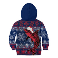 Samoa Manuia Le Kirisimasi Kid Hoodie Samoan Fishing Tribal Pattern Christmas Vibe - Wonder Print Shop