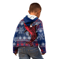 Samoa Manuia Le Kirisimasi Kid Hoodie Samoan Fishing Tribal Pattern Christmas Vibe - Wonder Print Shop