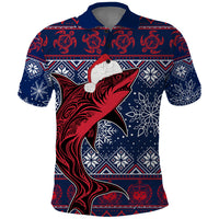Samoa Manuia Le Kirisimasi Polo Shirt Samoan Fishing Tribal Pattern Christmas Vibe - Wonder Print Shop