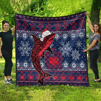 Samoa Manuia Le Kirisimasi Quilt Samoan Fishing Tribal Pattern Christmas Vibe - Wonder Print Shop