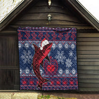 Samoa Manuia Le Kirisimasi Quilt Samoan Fishing Tribal Pattern Christmas Vibe - Wonder Print Shop
