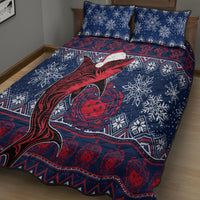Samoa Manuia Le Kirisimasi Quilt Bed Set Samoan Fishing Tribal Pattern Christmas Vibe - Wonder Print Shop