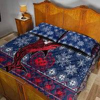 Samoa Manuia Le Kirisimasi Quilt Bed Set Samoan Fishing Tribal Pattern Christmas Vibe - Wonder Print Shop