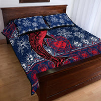 Samoa Manuia Le Kirisimasi Quilt Bed Set Samoan Fishing Tribal Pattern Christmas Vibe - Wonder Print Shop