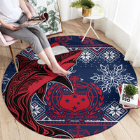 samoa-manuia-le-kirisimasi-round-carpet-samoan-fishing-tribal-pattern-christmas-vibe