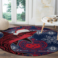 samoa-manuia-le-kirisimasi-round-carpet-samoan-fishing-tribal-pattern-christmas-vibe