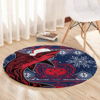 samoa-manuia-le-kirisimasi-round-carpet-samoan-fishing-tribal-pattern-christmas-vibe