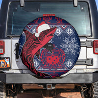 Samoa Manuia Le Kirisimasi Spare Tire Cover Samoan Fishing Tribal Pattern Christmas Vibe - Wonder Print Shop